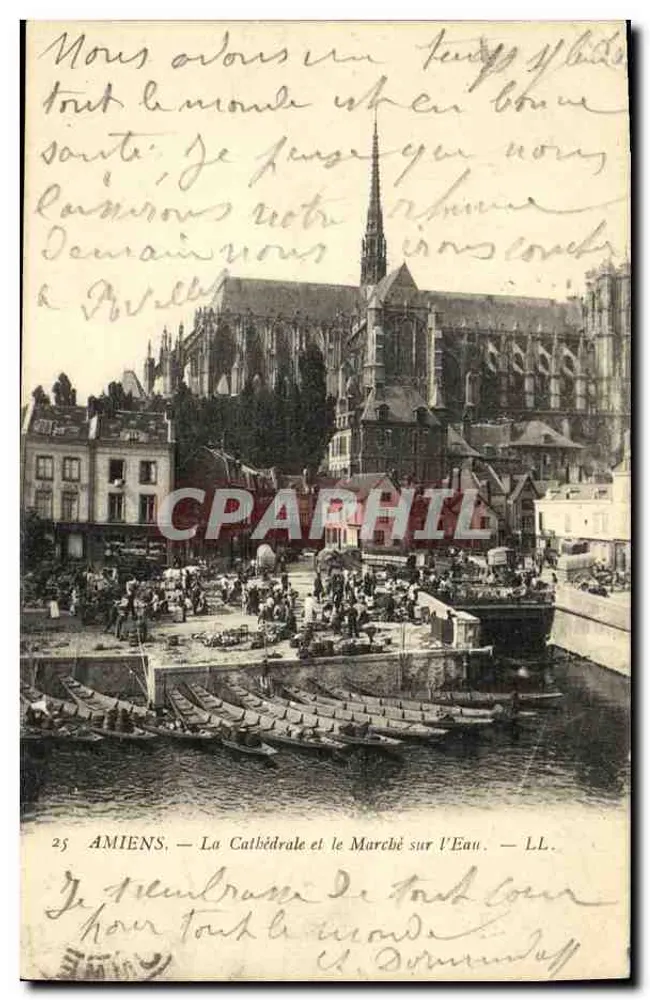 Amiens — La Cathédrale et le Marché sur l'Eau — LL. n°25 - Anverso