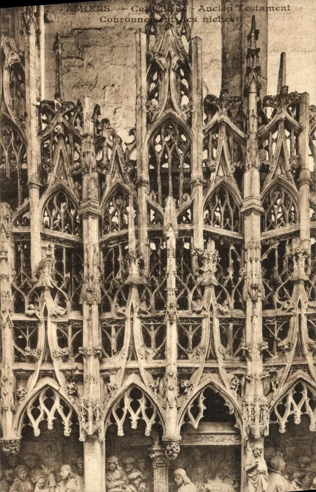 Amlens - Kathedrale - Krönung der Nischen - Altes Testament - Vorderseite