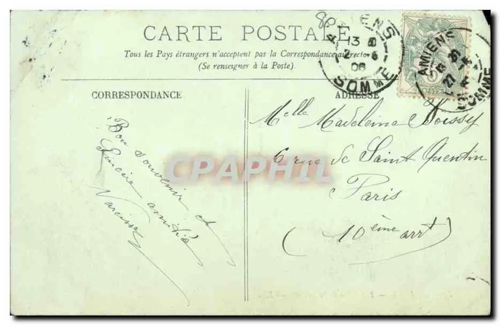 Amiens — Les Rives de la Somme — LL. n°87 - Verso
