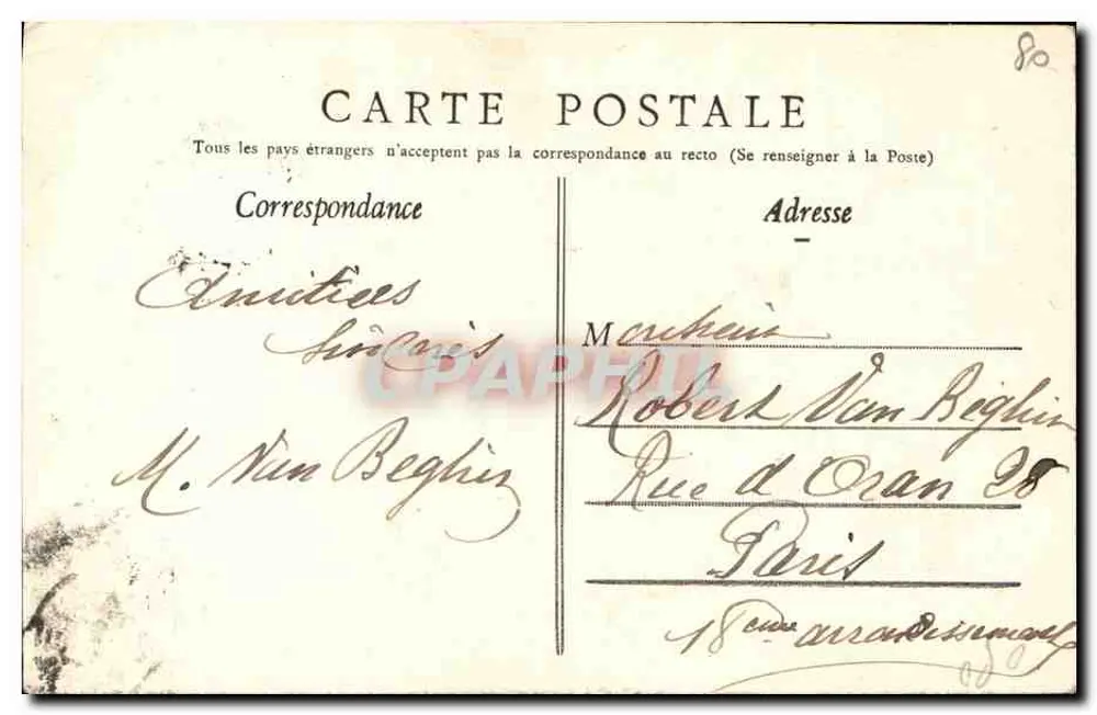 Amiens — Casa do Sagitário — Loja de Modas - Verso