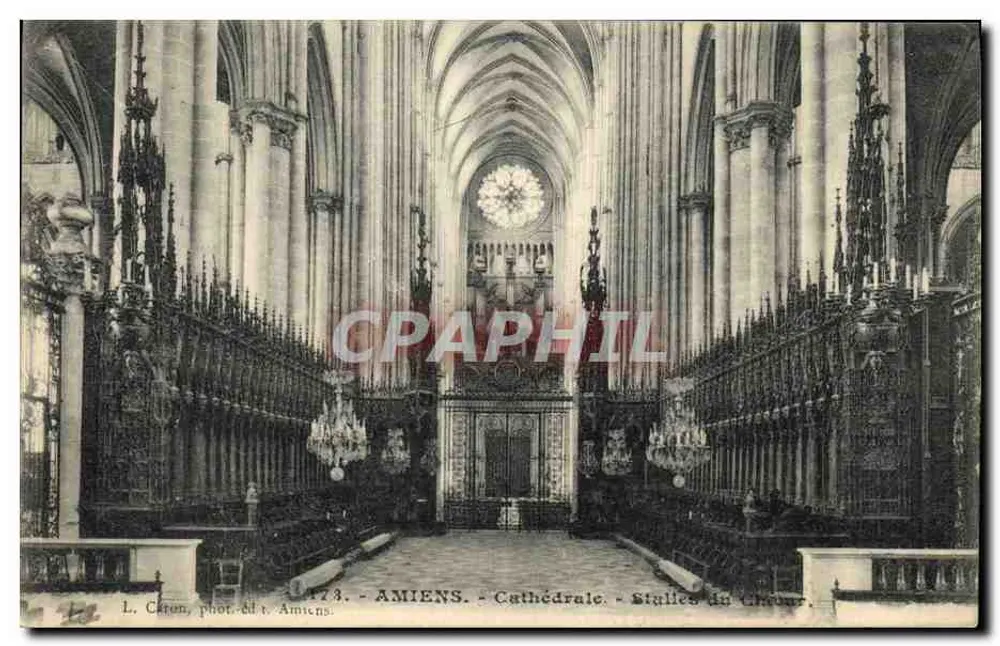Amiens - Kathedraal - Koorbanken — L. Céron, fot. en t. Amiens, n° 173 - Voorkant