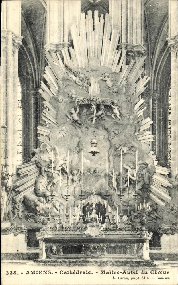 Amiens - Catedral - Altar-mestre do Coro — L. Caron, fot.-edição — Amiens - Frente
