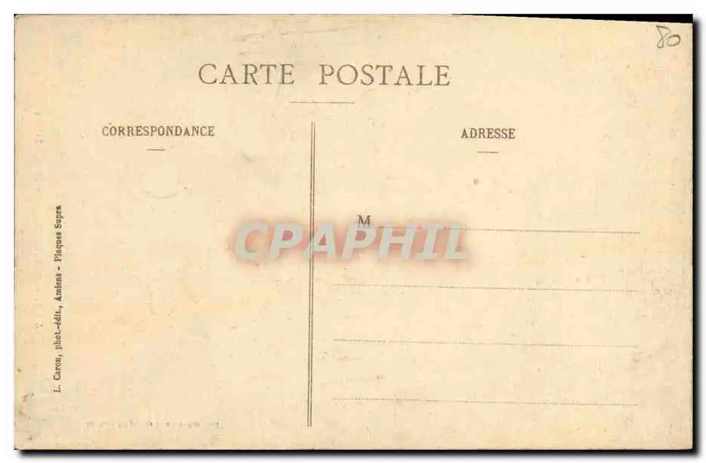 Amiens - O Belo Deus — estátua de São João Batista — L. C. - Objette Laseur-Burthiot, n°449 - Verso