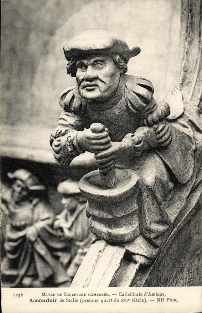 Armlehne der Bank — Kathedrale von Amiens — ND Phot. - Vorderseite