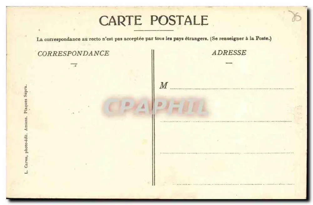 Amiens — Catedral, Portal Central (lado direito) — L. Carou, editor de fotografia, Amiens - Verso