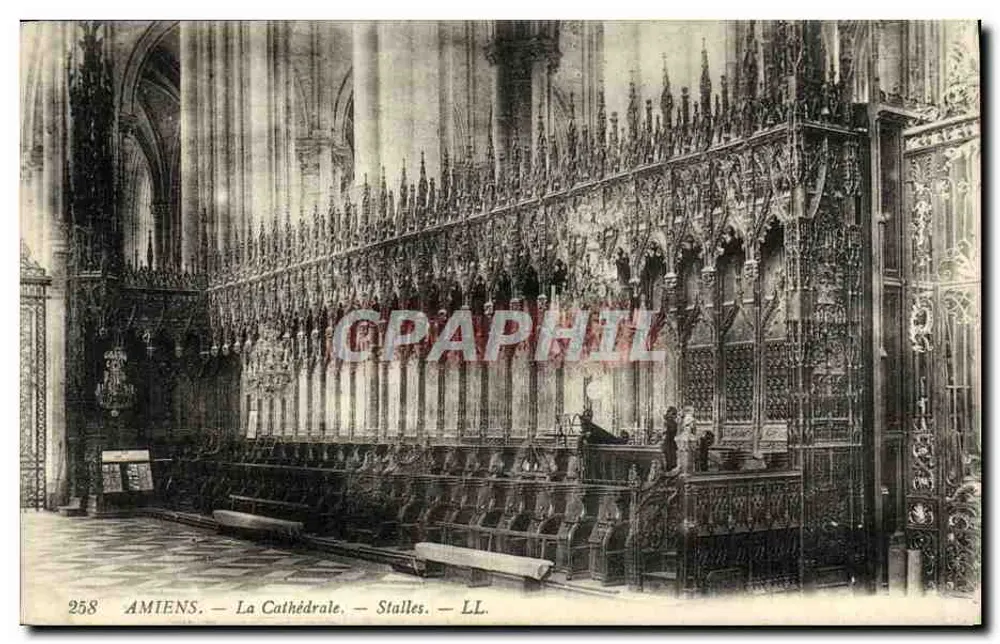 Amiens — A Catedral — Stalles — LL. — N° 258 - Frente