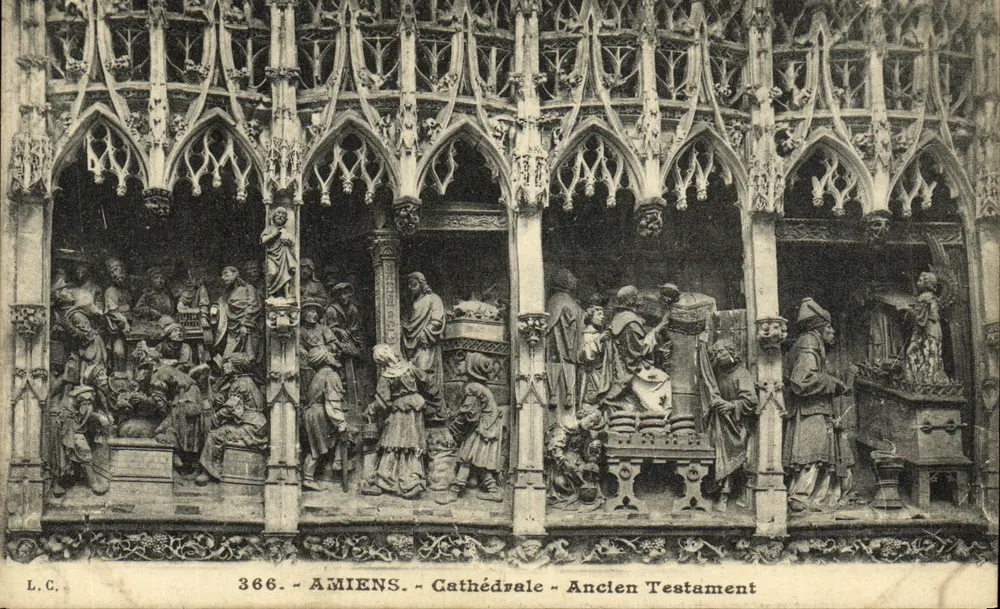 Amiens - Catedral - Antigo Testamento — L.C. n°366 - Frente