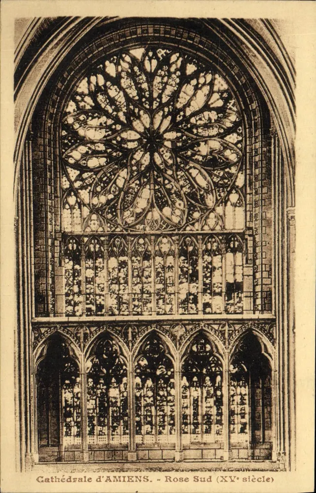 Catedral de Amiens - Rosa Sul (século XV) - Frente