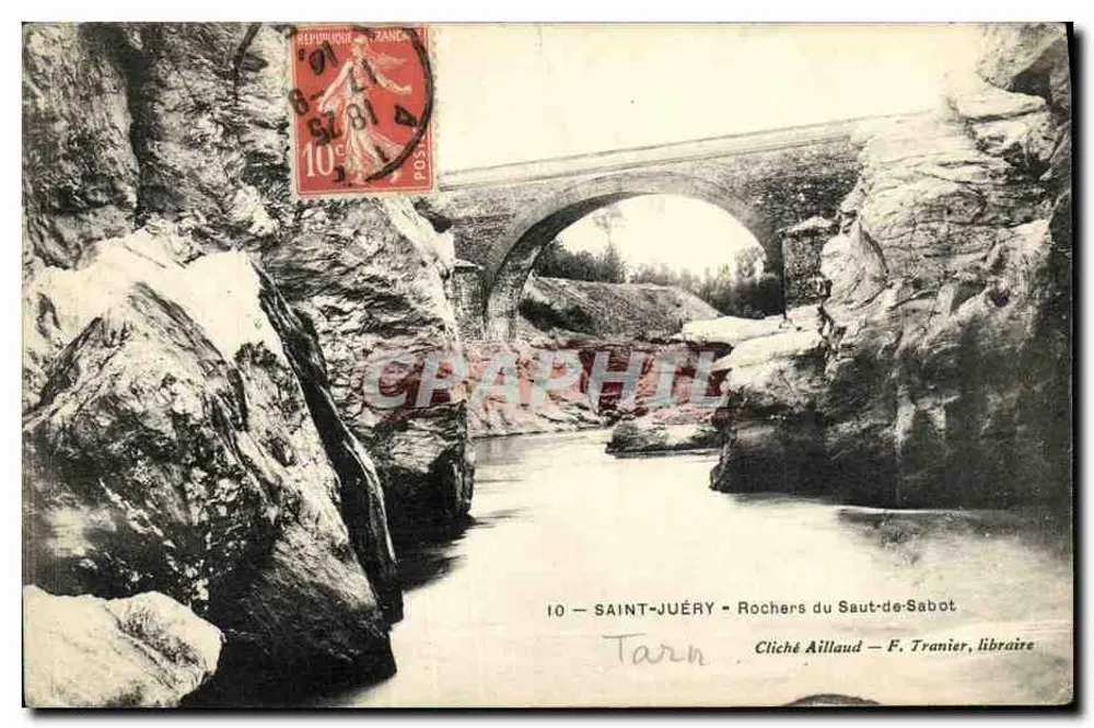 Saint-Juery — Felsen von Saut-de-Sabot — Cliché Aillaud — F. Tranier, Buchhändler - Vorderseite