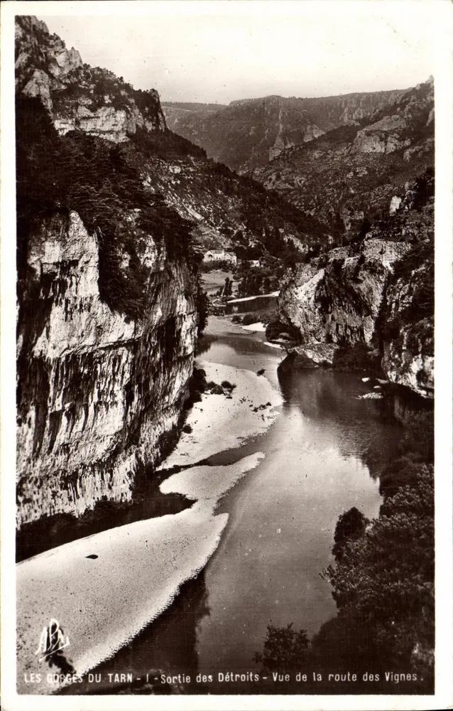 Die Tarnschlucht — Ausgang der Détroits — Ansicht der Weinstraßen — POUX, Albi - Vorderseite