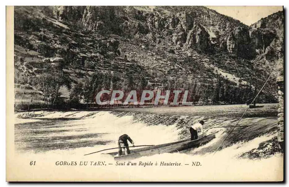 Gorges del Tarn — Salto de una Corriente en Haulerive — ND. — N°61 - Anverso