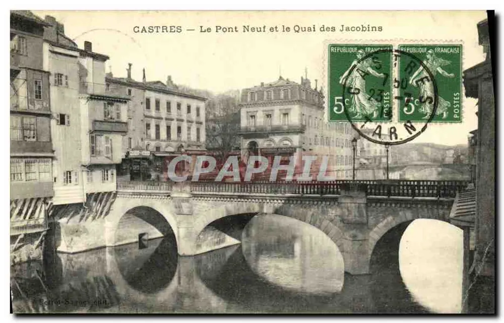 CASTRES — Der neue Brücke und der Quai der Jakobiner — Borde-Samenequin - Vorderseite