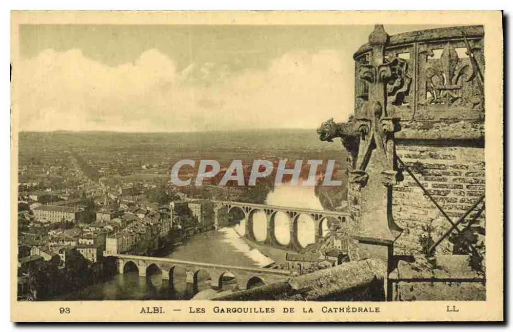 Albi — Les Gargouilles de la Cathédrale — éditeur LL, n° 93 - Vorderseite