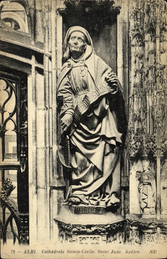 Albi — Kathedrale Sainte-Cécile — Statue des Apostels Judas - Vorderseite