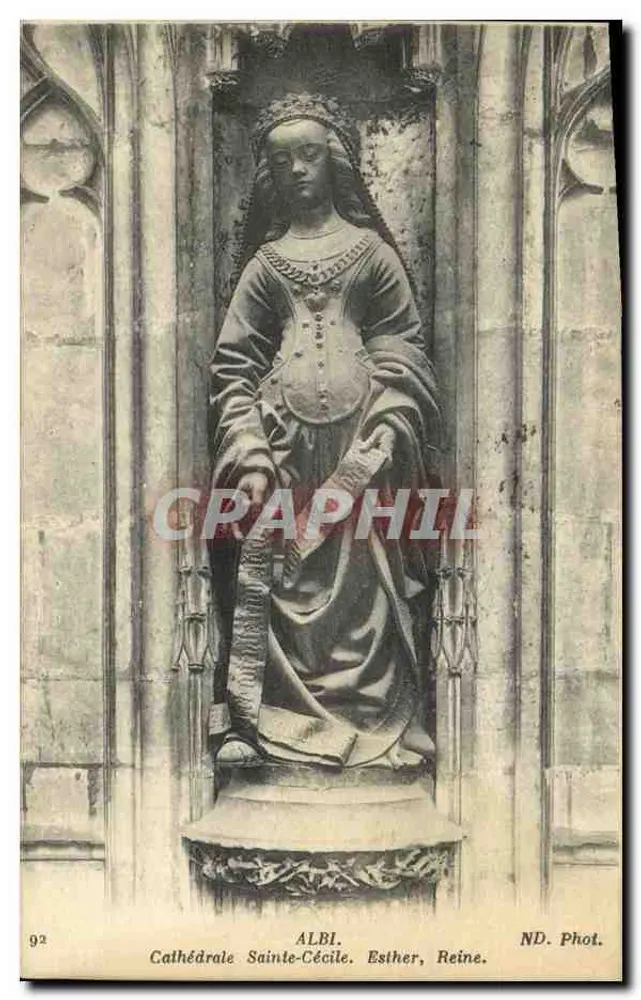 Albi — Statue der Heiligen Cecile, Königin — ND. Fotografie - Vorderseite