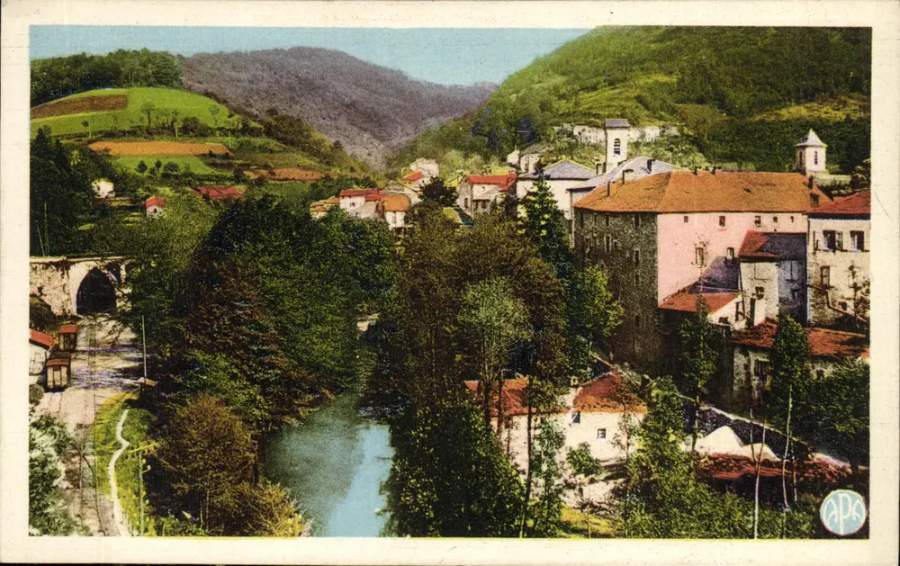 O Tarn — Vista do vilarejo e do ponte — Edição Chabbert, Tabacs - Frente