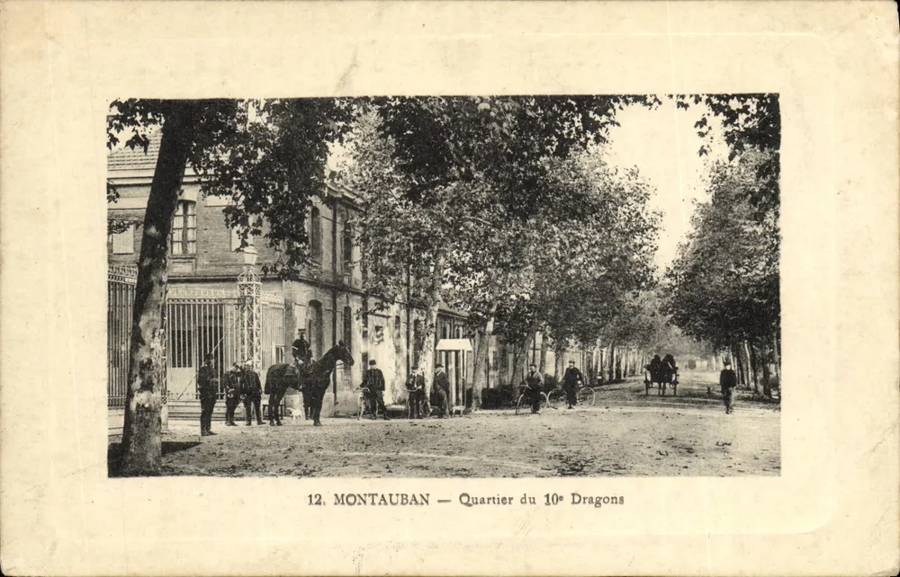 Montauban — Quartier du 10e Dragons — éditeur imprimeur non visible - Vorderseite