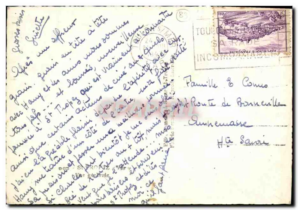Ansicht von Toulon — Allgemeine Ansicht — Verlag unbekannt - Rückseite