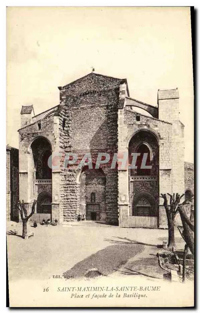 Saint-Maximin-la-Sainte-Baume — Platz und Fassade der Basilika — Edit. Tupel - Vorderseite