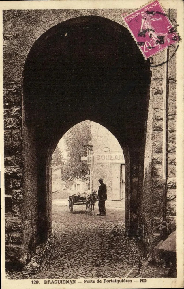 Draguignan — Porte de Portaiguères — ADIA IMP. — NICE — Nr. 120 - Vorderseite
