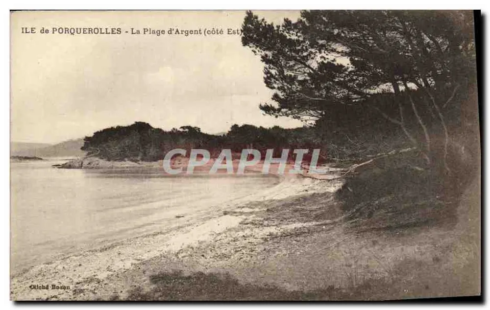 Ilha de Porquerolles — A Praia de Argent (lado Leste) — Otiché Boson - Frente