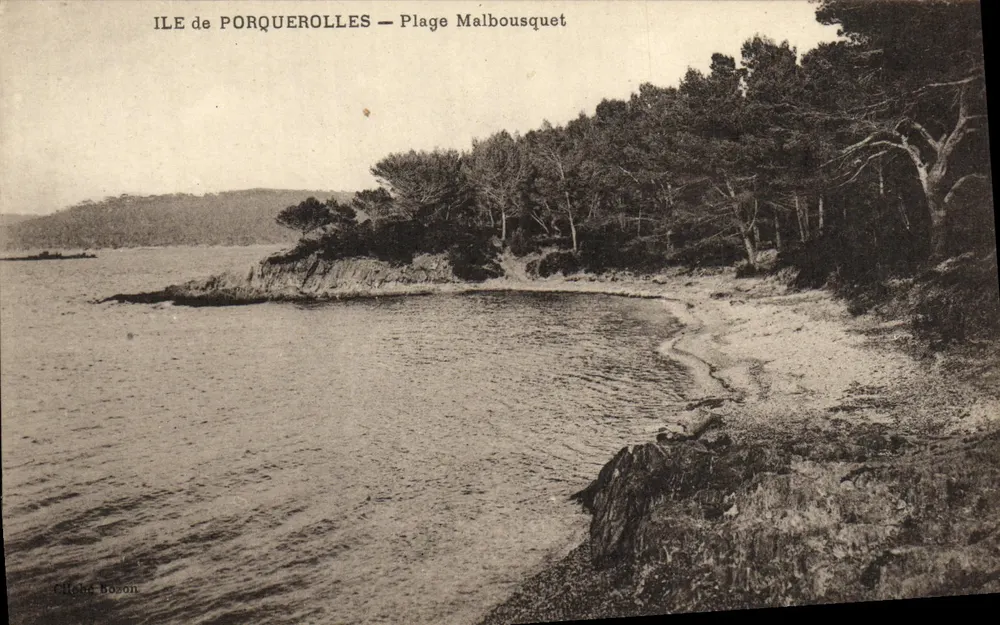 Ilha de Porquerolles — Praia Malbousquet — Cliché Bozon - Frente
