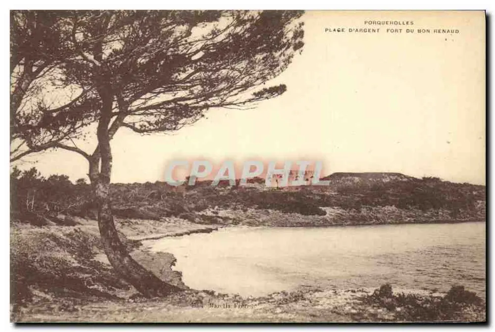 Porqueholles — Place d'Argent, Fort du Bon Renaud — Éditeur Marcelle Frères - Vorderseite