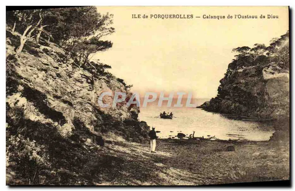 Insel Porquerolles — Calanque de l'Oustaou de Diou — Verlag Etiché Besson - Vorderseite