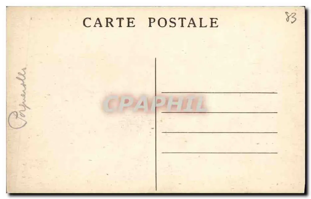 Porquerolles — O pin dos Piratas — editor não identificado, n° de série 83 - Verso