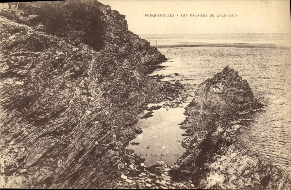 Porquerolles - Die Klippen von Galeasson — Edit. Mazerla Frères - Vorderseite