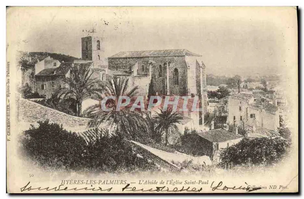 Hyères-les-Palmiers — Die Apsis der Kirche Saint-Paul — F. Chamboutlier, n°50 - Vorderseite