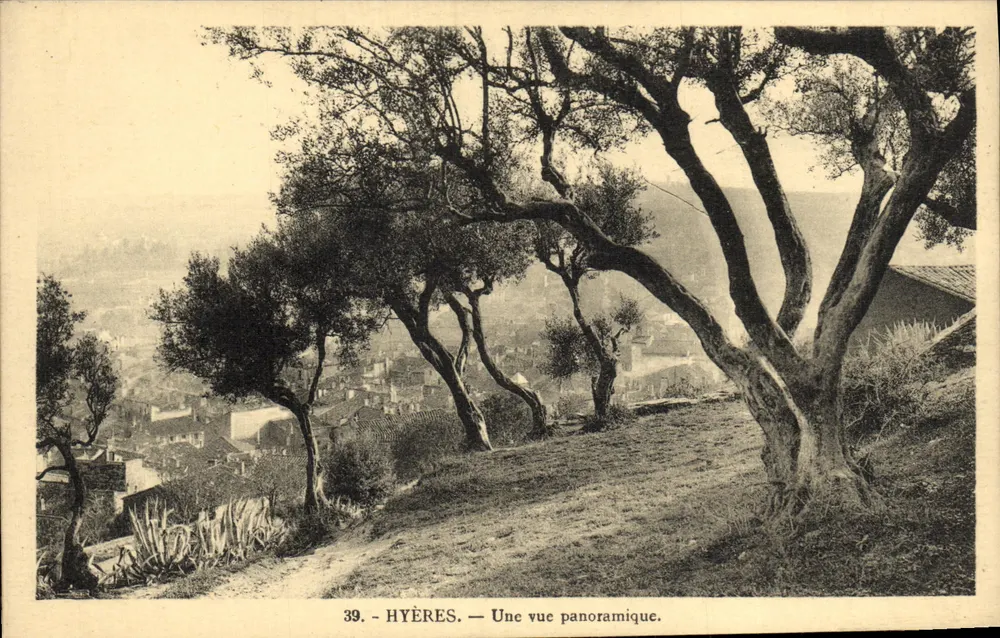 Hyères — Uma vista panorâmica — Hue, editor de Hyères, n°39 - Frente