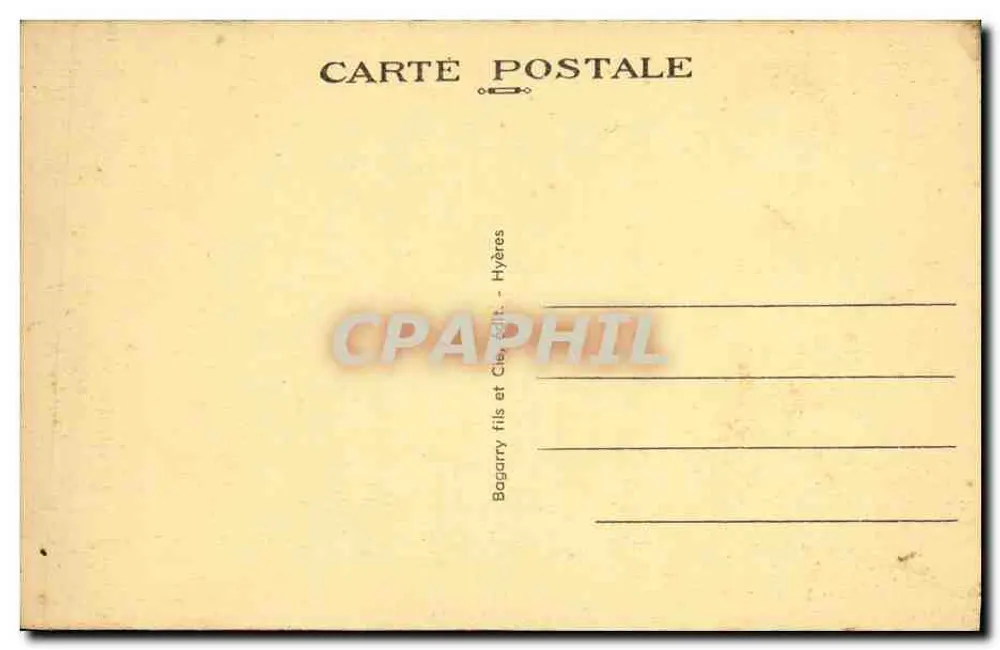 Hyères — Praça Saint-Paul — Bagarry filho e Cia, editor. Hyères - Verso