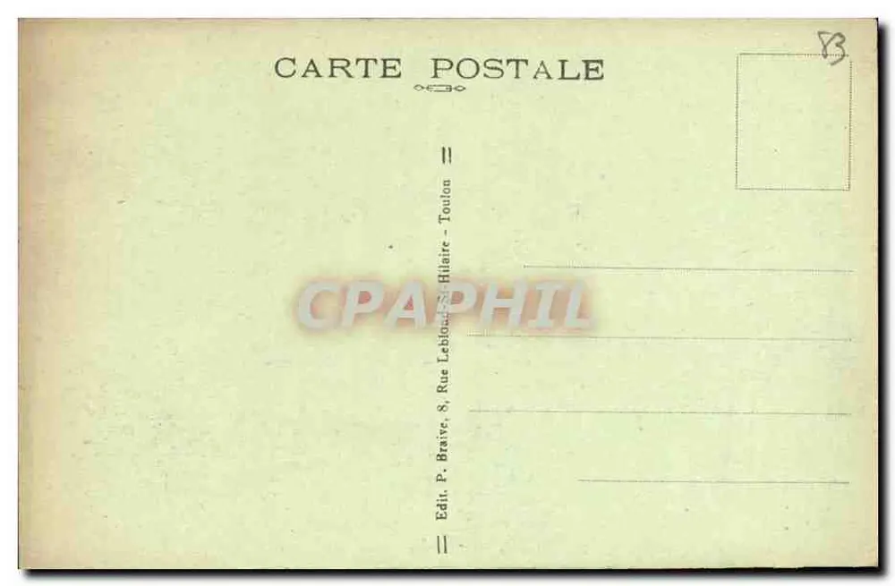 Sanary — Le Quai Victor-Hugo — Verleger P. Bravé, Toulon, n° 178 - Rückseite