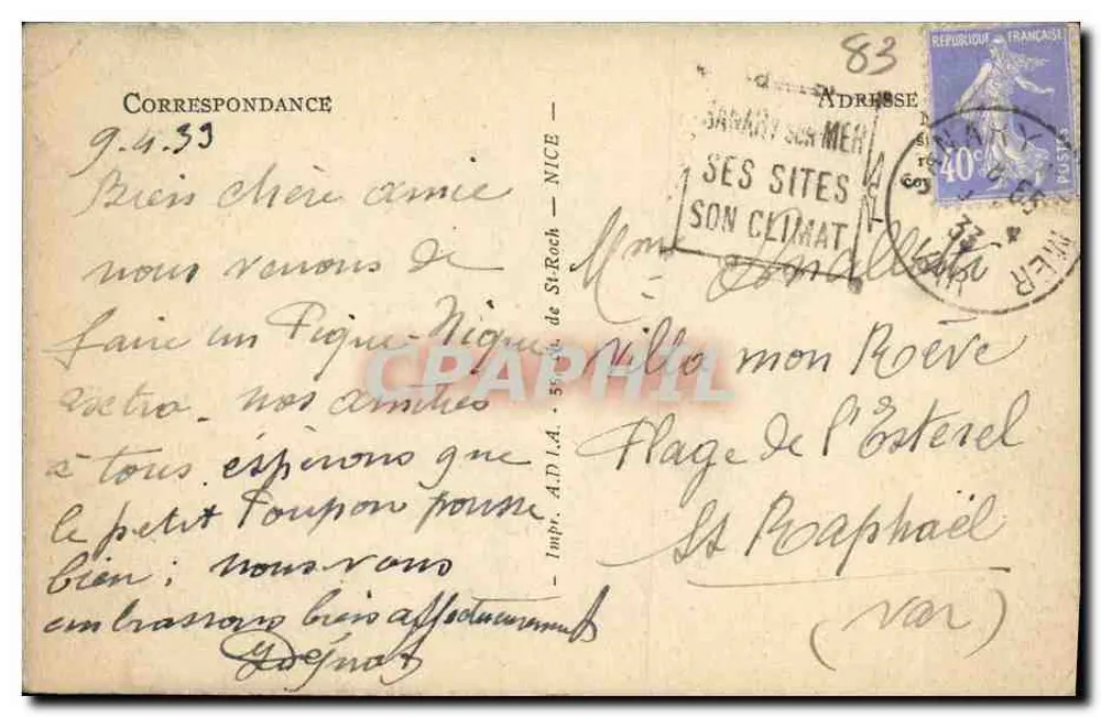 बैंडोल (वार) — सामान्य दृश्य — कोट डी आजूर - पीछे