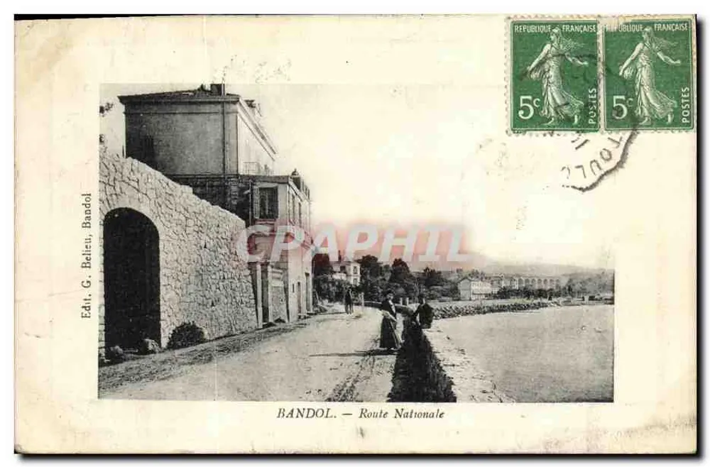 Bandol — Rodovia Nacional — Ed. G. Belisau, Bandol - Frente