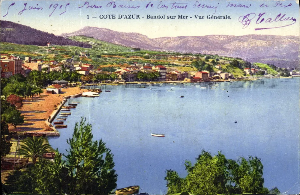 Bandol sulla Mare - Costa Azzurra - Vista Generale - Editore G. Ballur, n°1 - Recto
