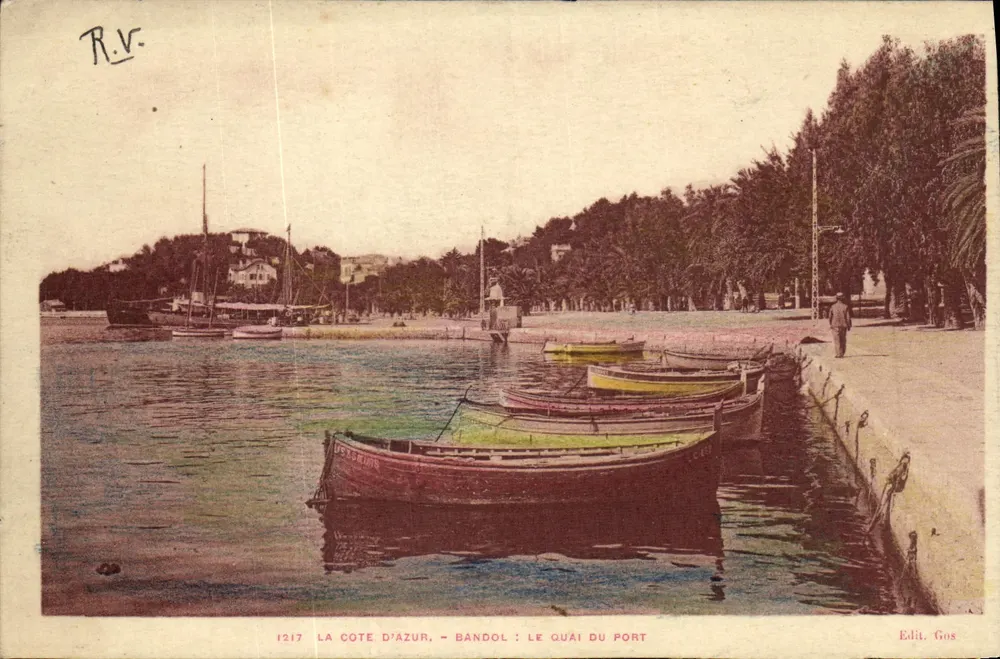 Die Côte d'Azur - Bandol: Der Hafenkai — Verlag Gos, Nr. 1217 - Vorderseite