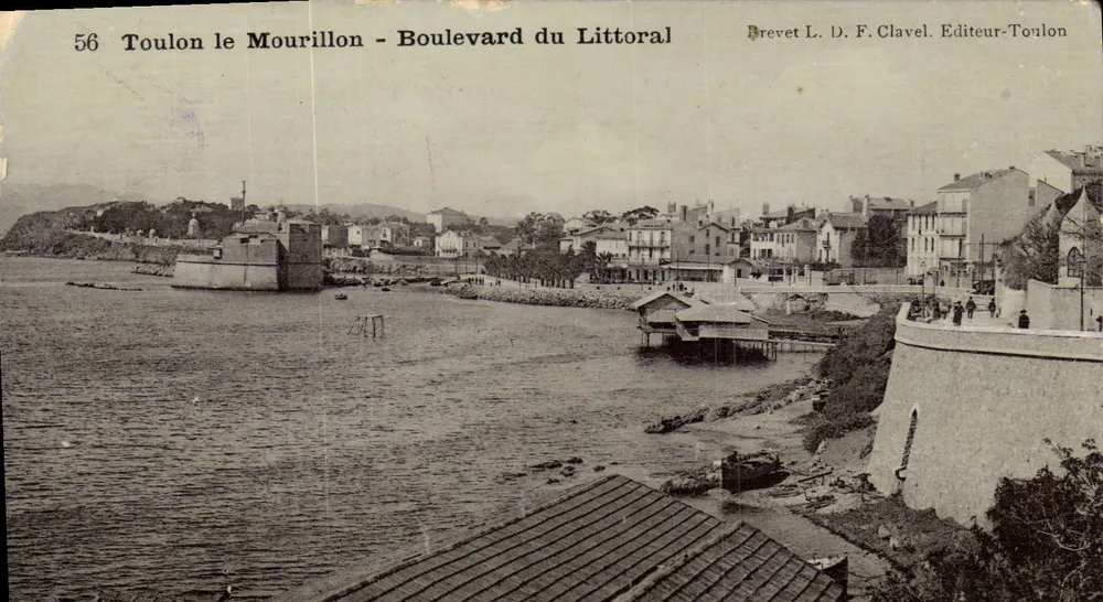 Toulon le Mourillon — Boulevard du Littoral — Brevet L. D. F. Clavel, Editeur-Toulon - Vorderseite