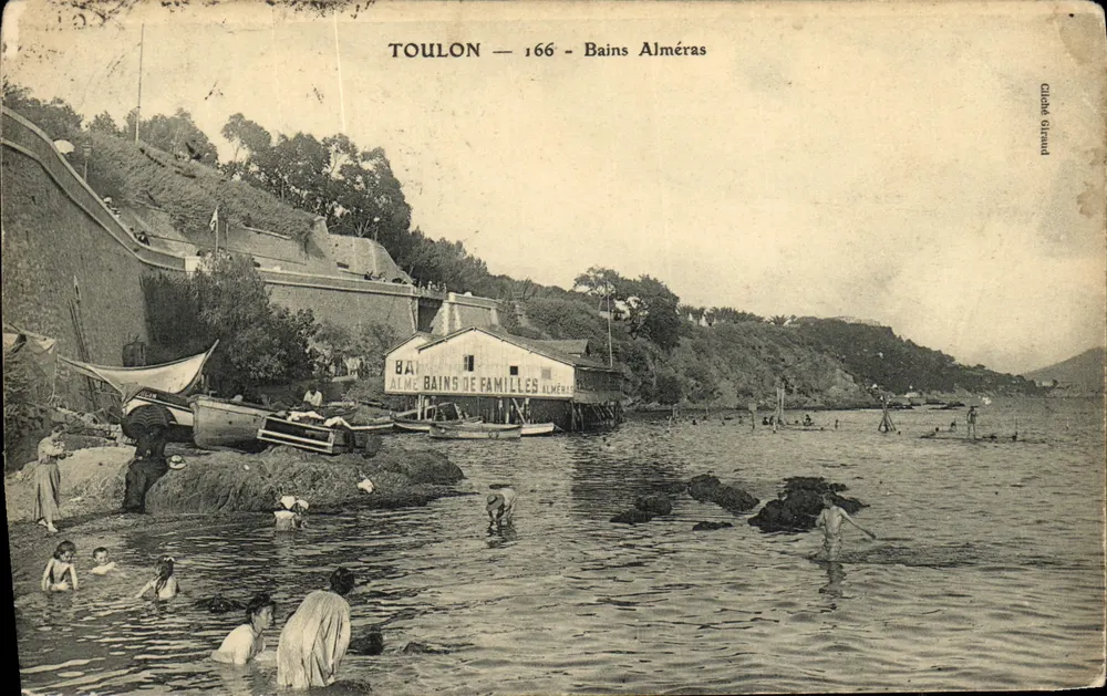 Toulon — 166 — Bains Alméras — Editor: Cliché Giraud - Frente