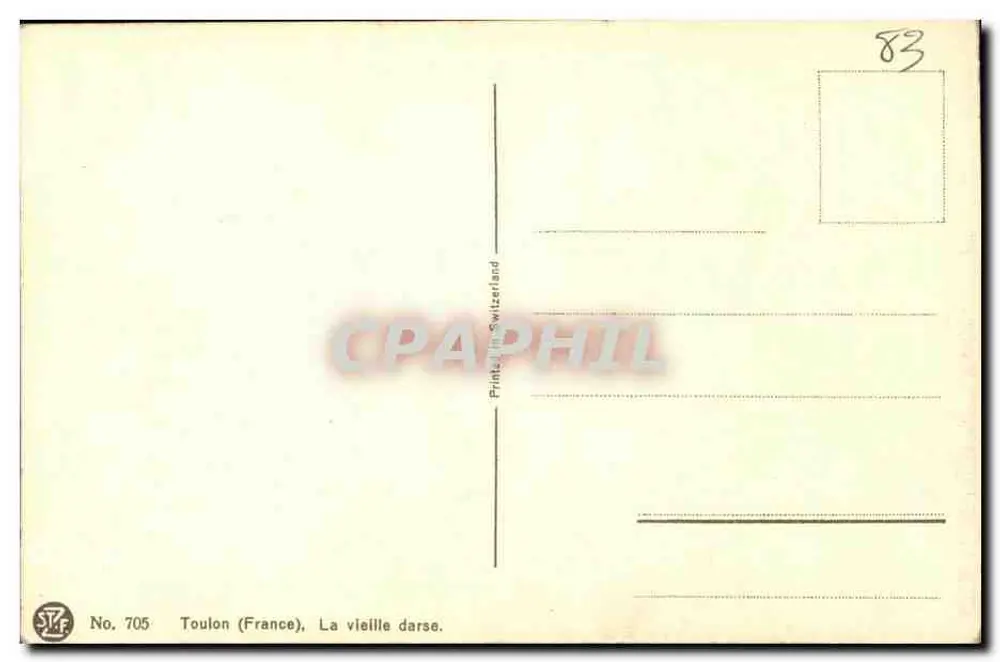 Toulon (França), A antiga doca — L. Gernnon, n° 705 - Verso