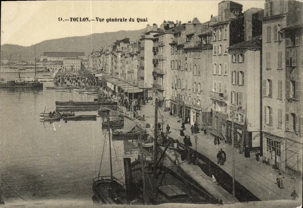 Toulon — Allgemeine Ansicht des Kai — Verlag unbekannt - Vorderseite