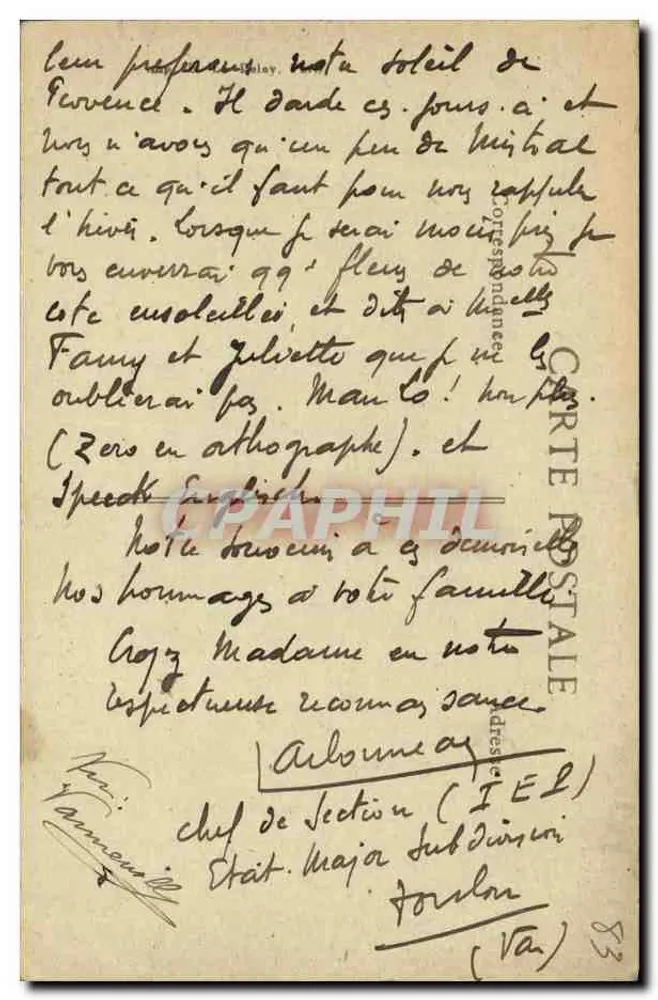 Toulon — Enseada do Cabo Marrom e Bateria Baixa — n°144 - Verso