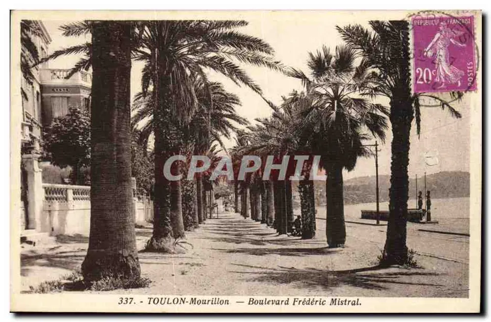 TOULON-Mourillon — Boulevard Frédéric Mistral — Editor Léon Barra - Frente