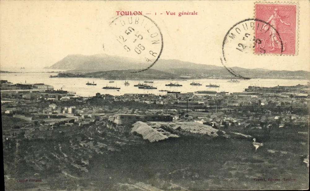Toulon — Vista geral — Clavel, Editor Toulon - Frente