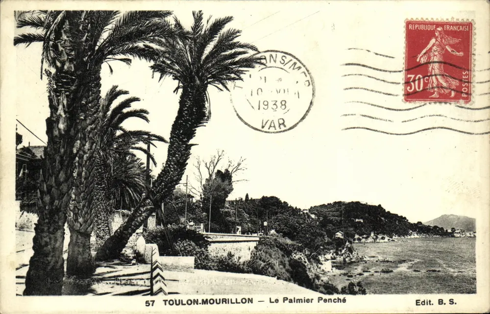 Toulon-Mourillon — O Palme Inclinado — Edit. B.S. - Frente