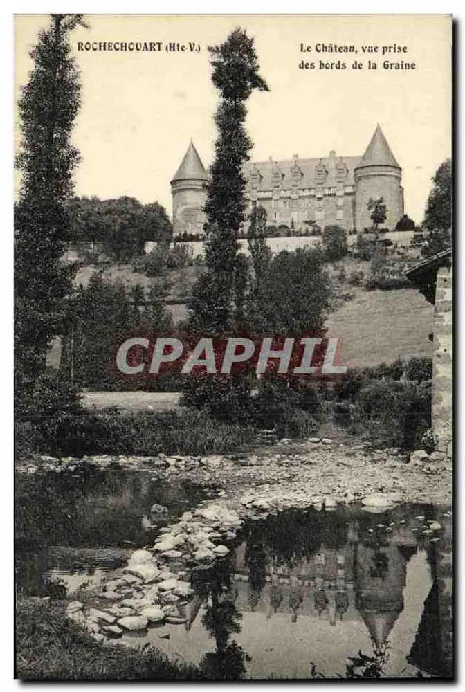 Rochechouart (Hte-V.) — Das Schloss, Blick vom Ufer der Graine — Verlag nicht sichtbar - Vorderseite