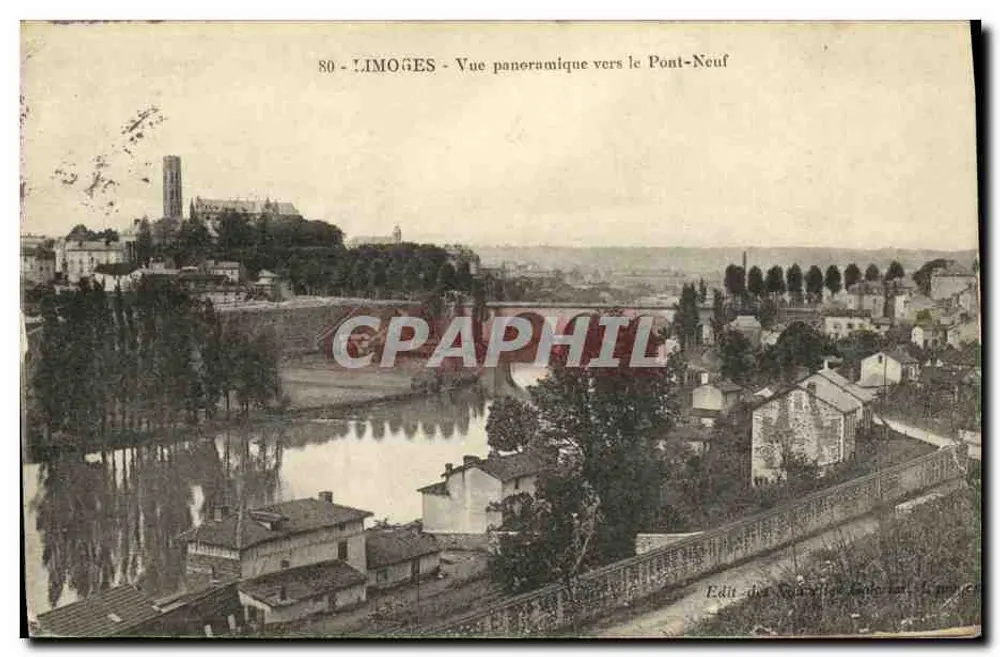 Panoramablick zum Pont-Neuf — Limoges — Verlag der Nouvelles Galeries, Limoges - Vorderseite