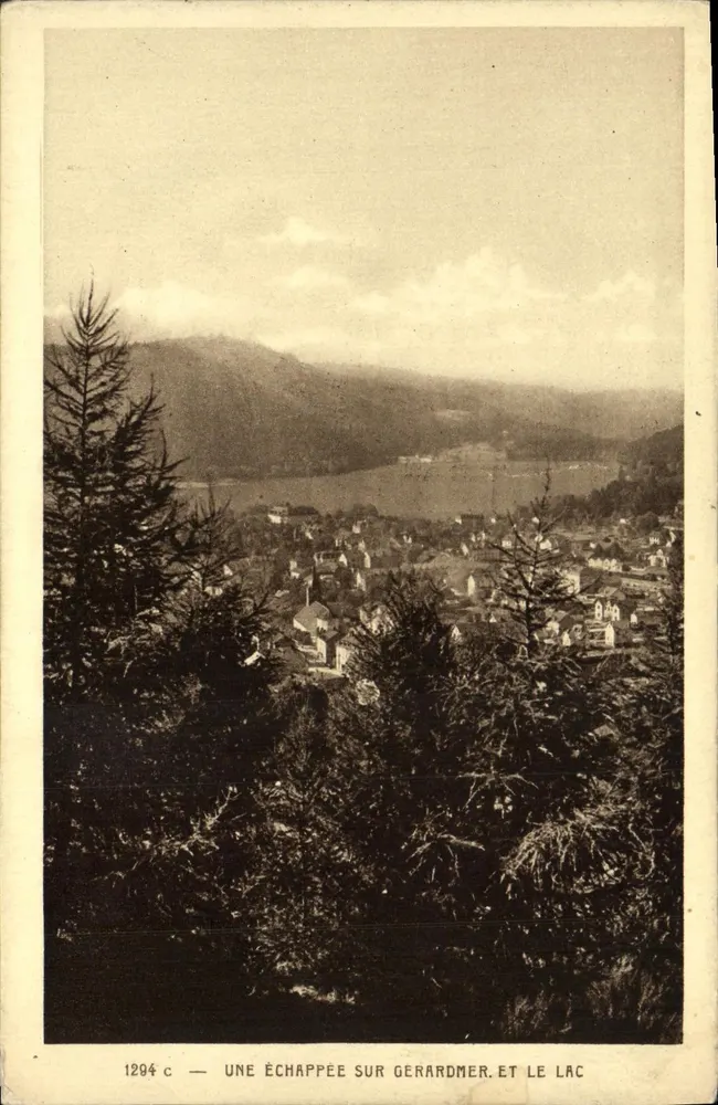 Gérardmer e o lago — vista panorâmica — Cartes & Co. n° 1294 c - Frente