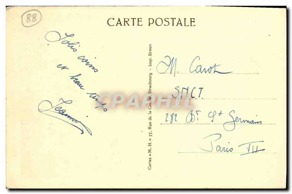 Gérardmer e o lago — vista panorâmica — Cartes & Co. n° 1294 c - Verso
